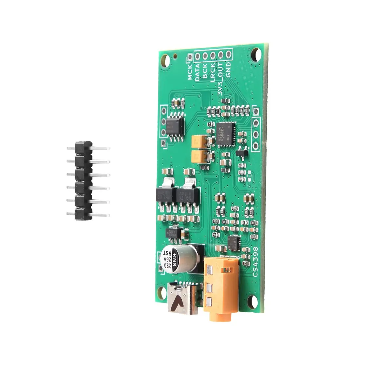 CS4398 I2S for Decoder Board with ES9601K Headphone Amp,24bit/192kHz,3.5mm Audio Output Module for DIY Digital Audio