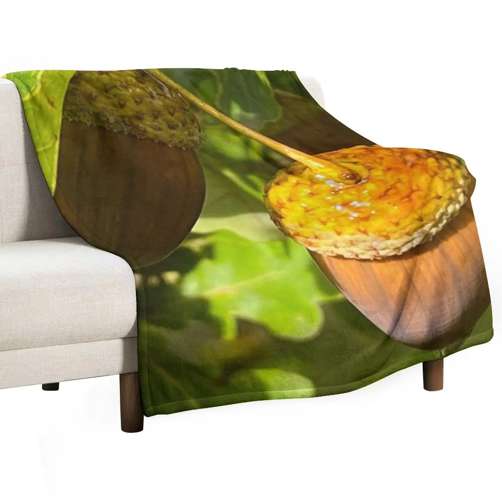 

Acorns In The Woods Throw Blanket Picnic manga blankets ands Luxury St Blankets