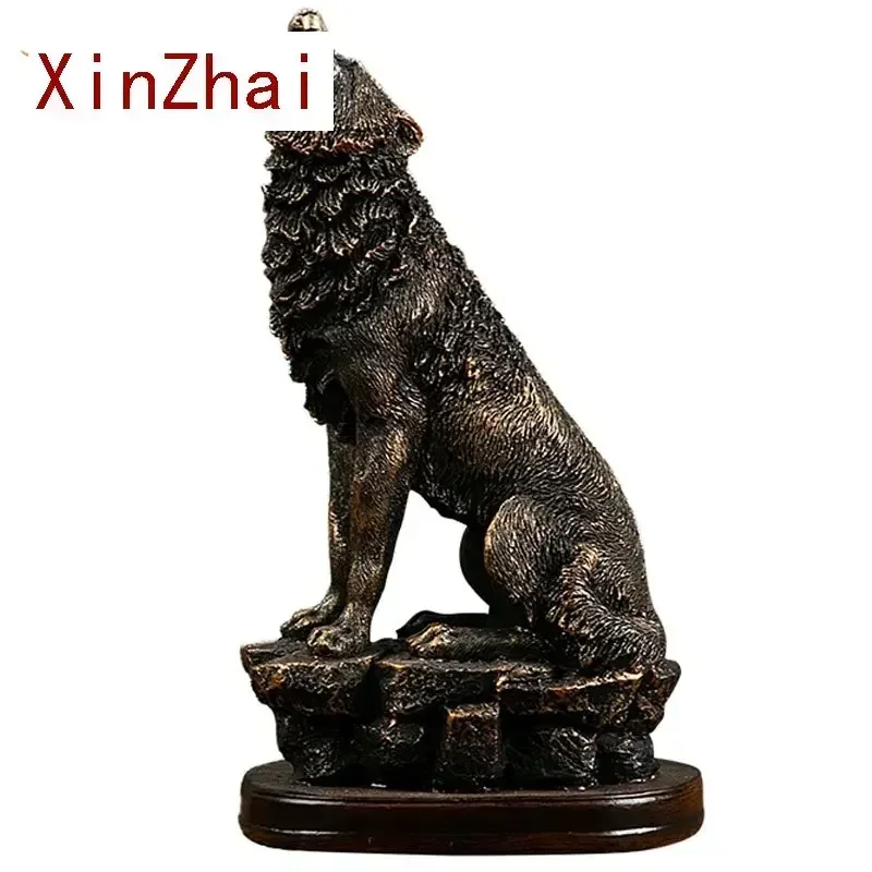 

Vilead Resin Wolf Statue American Style Decor Animal Sculpture Figurines Living Room Interior Office Decoration Accessories Gift