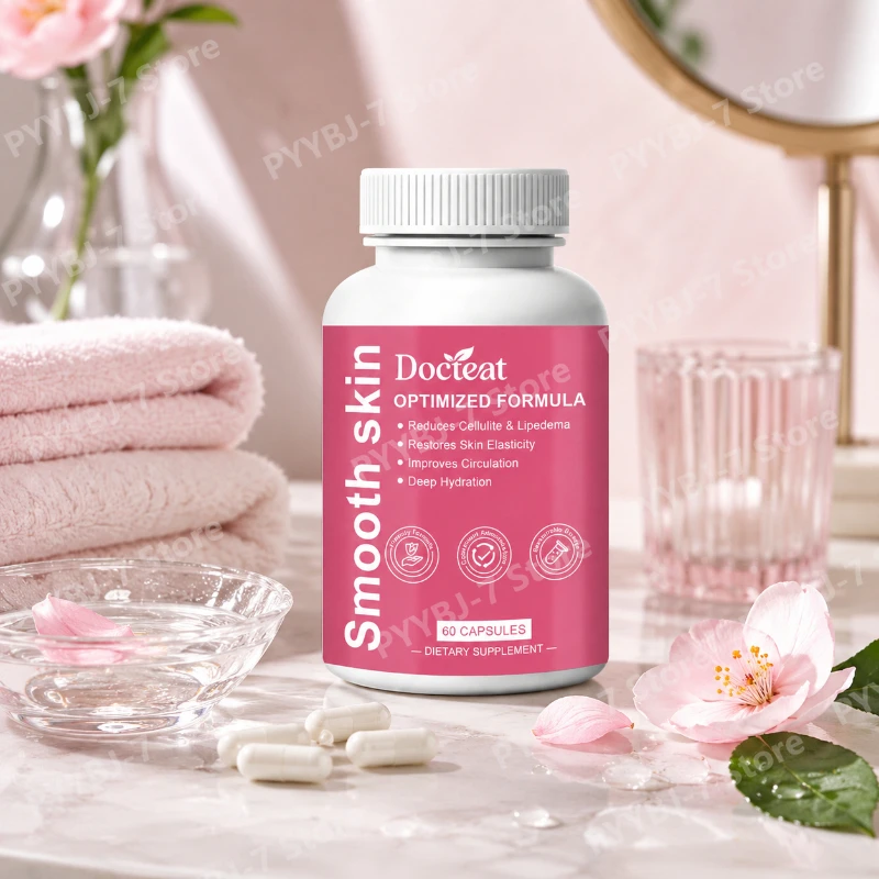 Smooth Skin Formula 60 Capsules for Improves Circulation, Hydrates Skin、Restores Elasticity & Deep Hydration Health Supplements