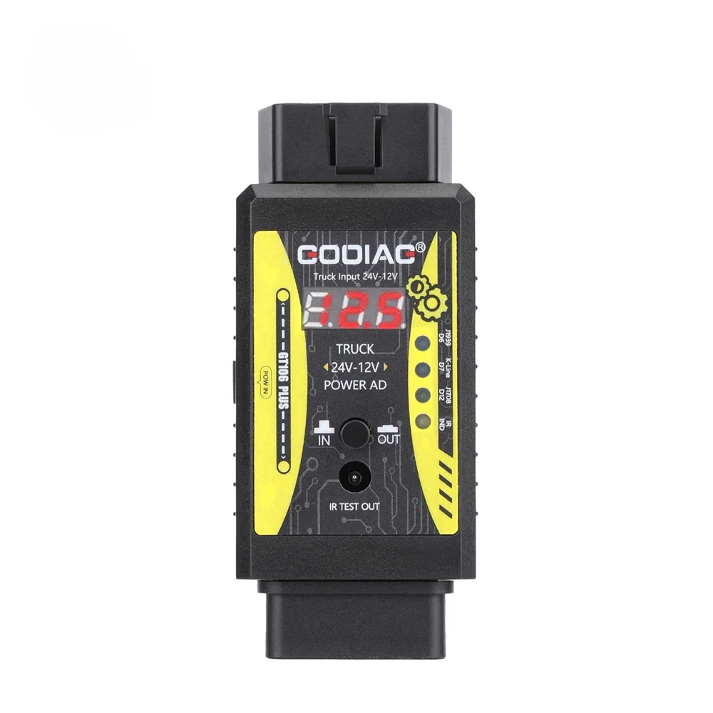 Godiag GT106+ 24V to 12V Adapter Heavy Duty Truck Connector for Diagzone X431/Thinkdiag/Xdiag/ DBScar HD Diesel Cable GT106 Plus