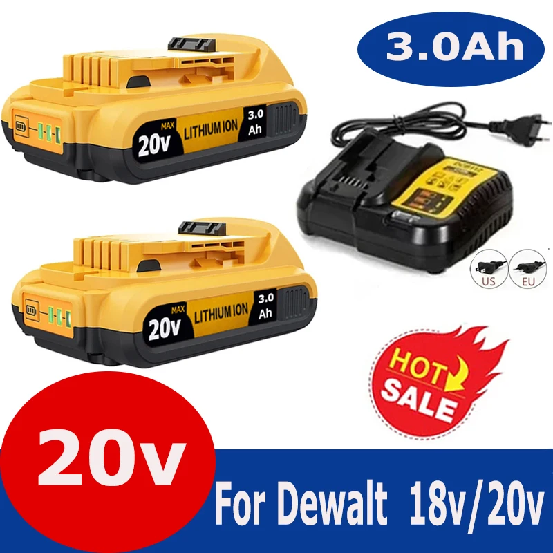 20V Battery 3.0Ah DCB203 Li-ion Battery For Dewalt Max Tools DCB205 DCB206 DCB204 DCB200 DCB182 DCB180 DCB230 DCD DCF DCG Series