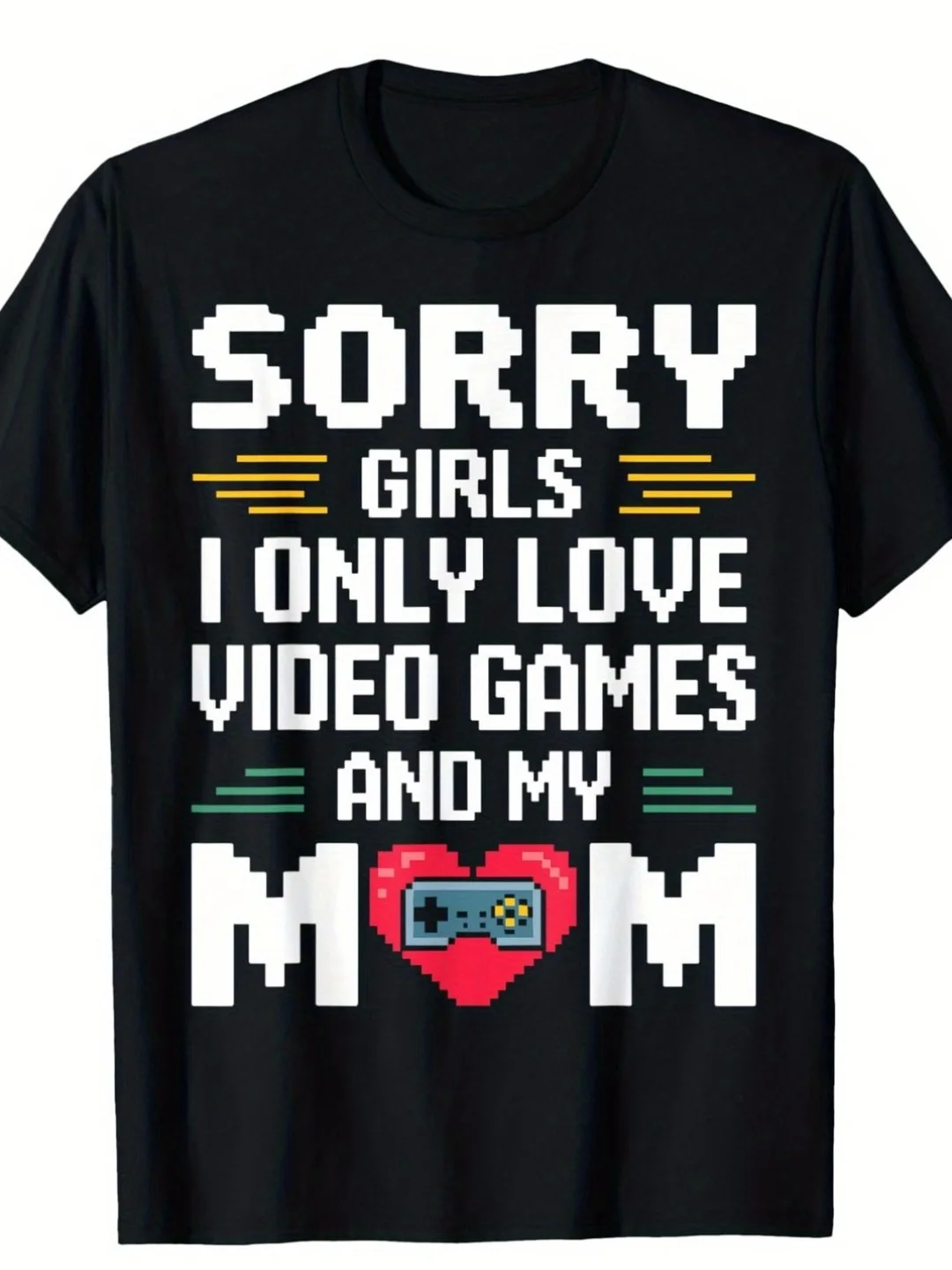 

[Футболка для геймеров] Мягкая хлопковая футболка для геймеров — видеоигры I Only Love и мама | Дышащий, удобный, идеальный подарок