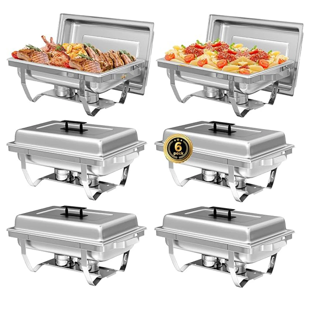 Chafing Dish Buffet Set Electric Stainless Steel Full Size Pans Food Warmer Chafing Fuel Holder for Party Catering