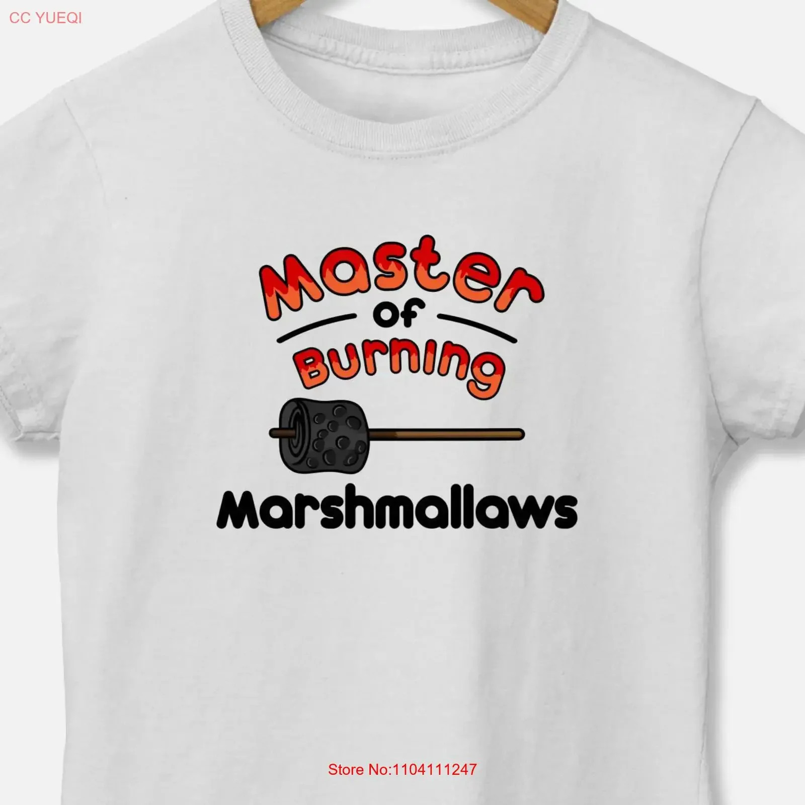 Master of Burning Marshmallows Fun T Shirt For Camping Funny S'mores Smores Marshmellow vintage Washed Breathable Stretched