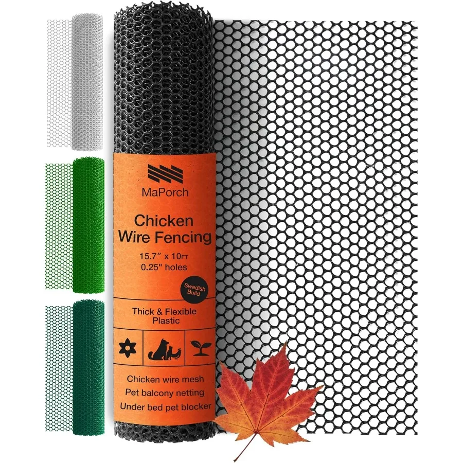 

Plastic Wire Mesh Fence Black 15.7 x 10 ft Ideal for Enclosing Balconies and Gardens Provides Secure Barrier for Dogs Rabbits P