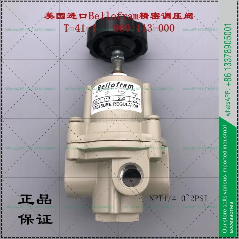 Bellofram Precision Pressure Regulator 14KPA Micro Decompression T41-1 960-172-000 113 114 171