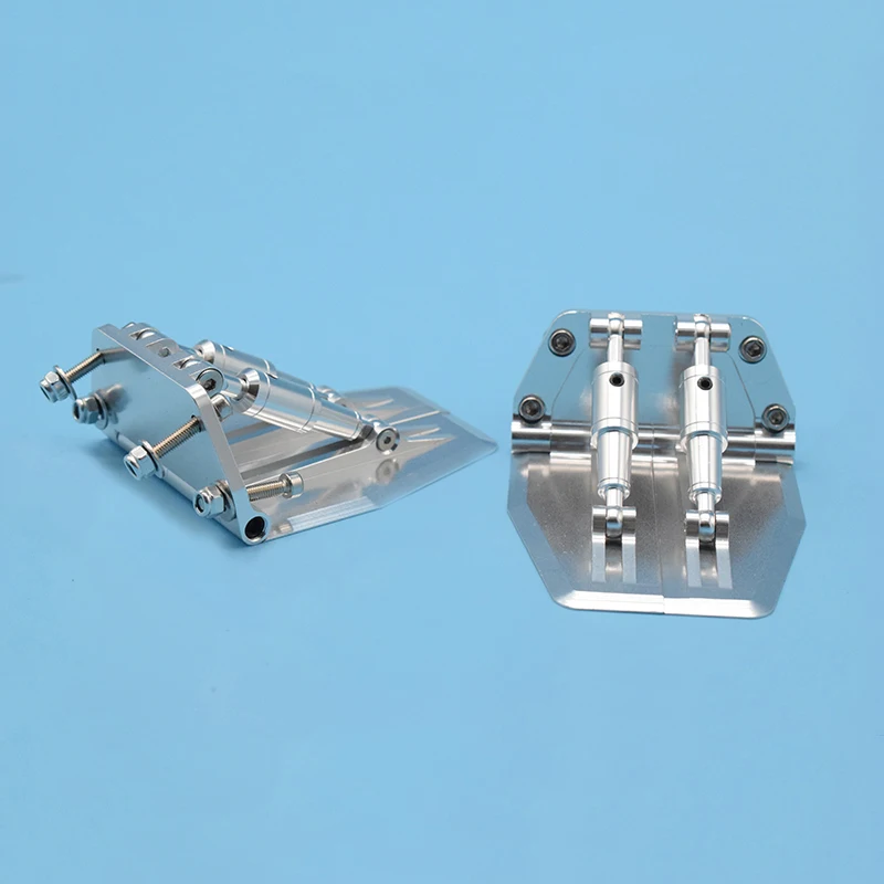 1 par de barcos Rc de aletas plateadas ajustables de alta calidad 68*57*30mm para barco modelo Nitro Gas RC