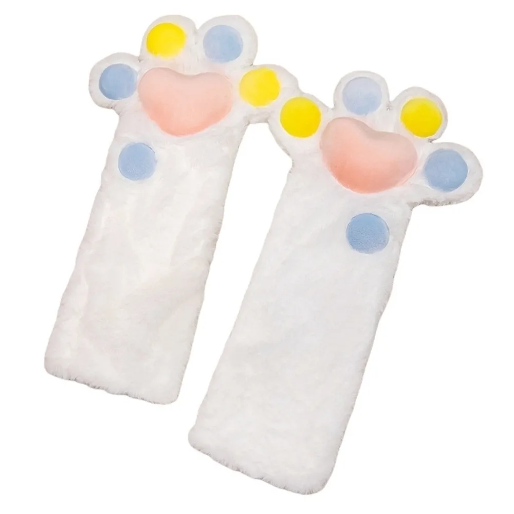 

Милый мультяшный костюм для косплея, перчатки, пушистые утолщенные плюшевые перчатки с кошачьей лапой, теплый реквизит для косплея, варежки с кошачьими когтями, вечерние