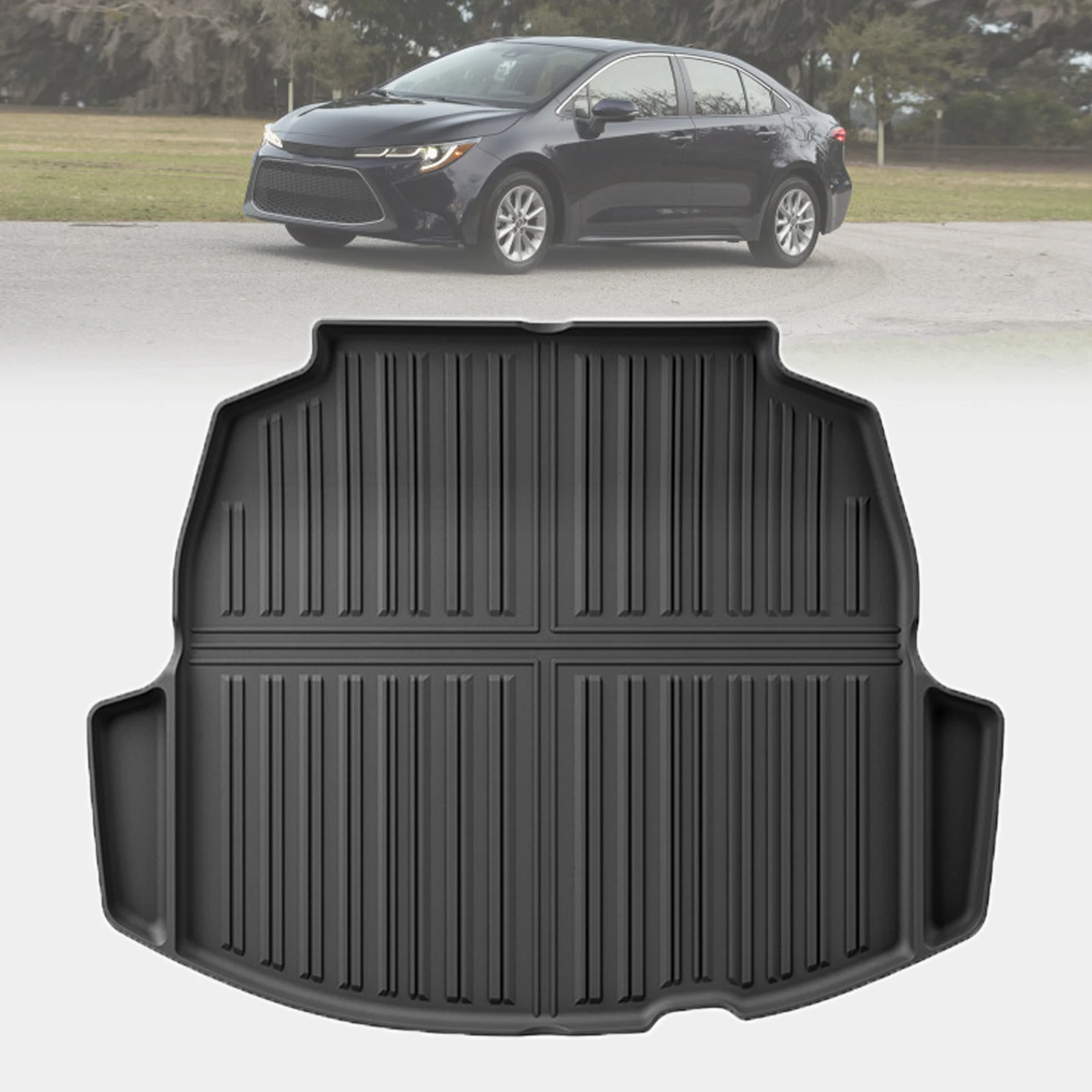 for Toyota Corolla 2019-2022 2023 2024 (not fit hatchback) LHD/RHD TPE Trunk Mat with Seat Back Cover Full Coverage Accessories