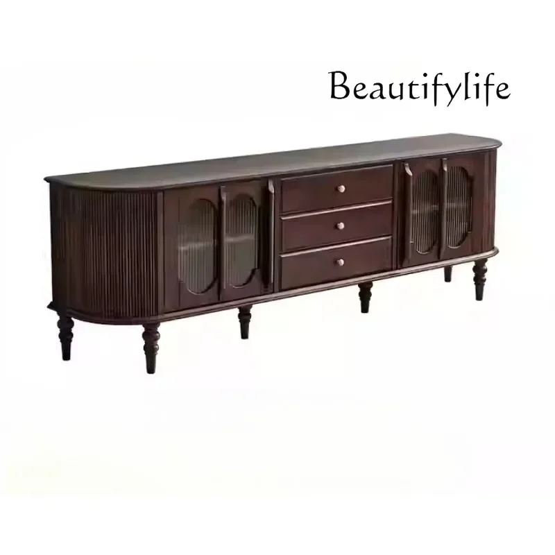 

LX49French retro solid wood TV cabinet floor-to-ceiling American living room home light luxury high senseSSS