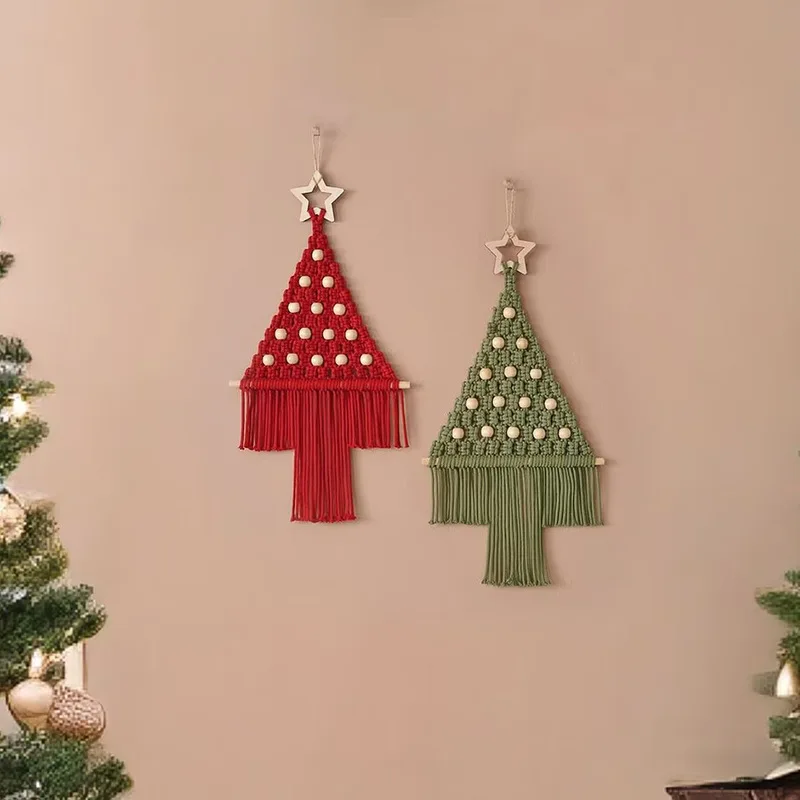 New Christmas Decoration Hand-Woven Tapestry Christmas Tree Ornament Hand-Woven Christmas Tree Material Kit