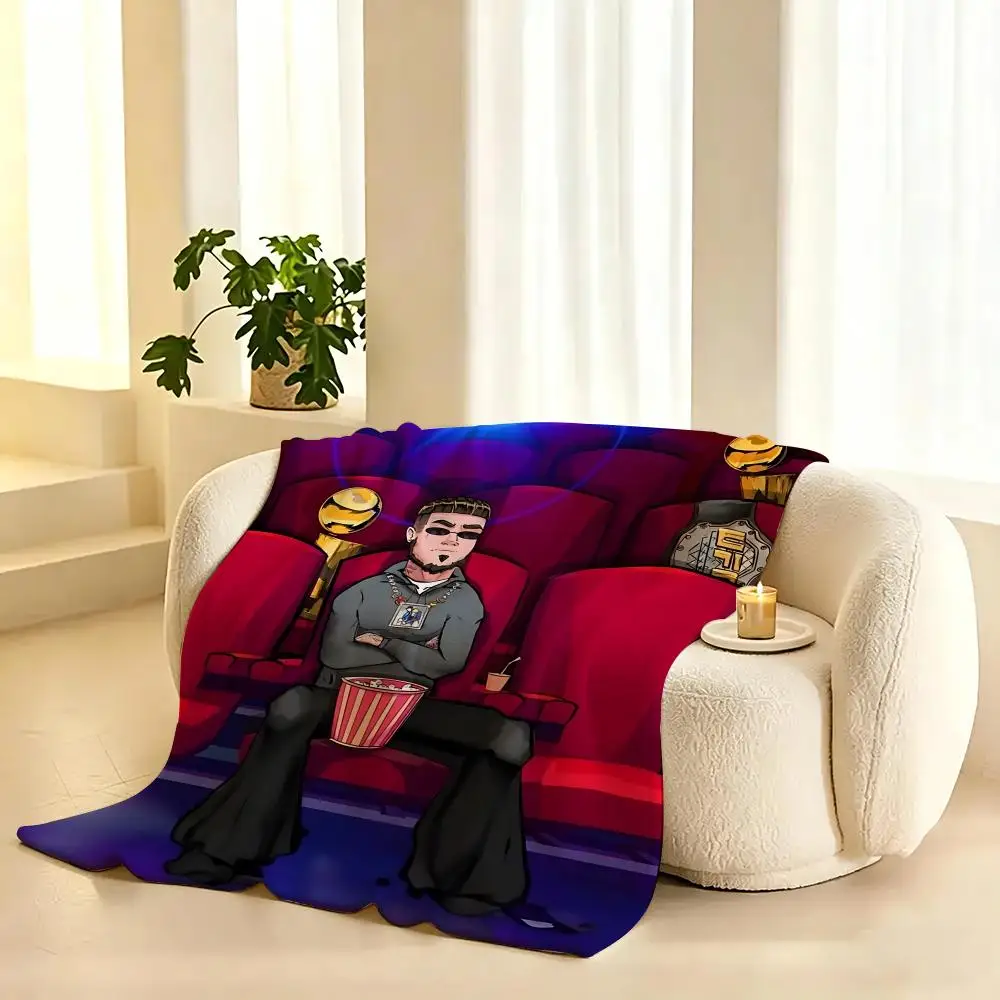 Anuel AA Singer Throw  flannel blanket, suitable for sofas, beds, offices,  exquisite gift blankets