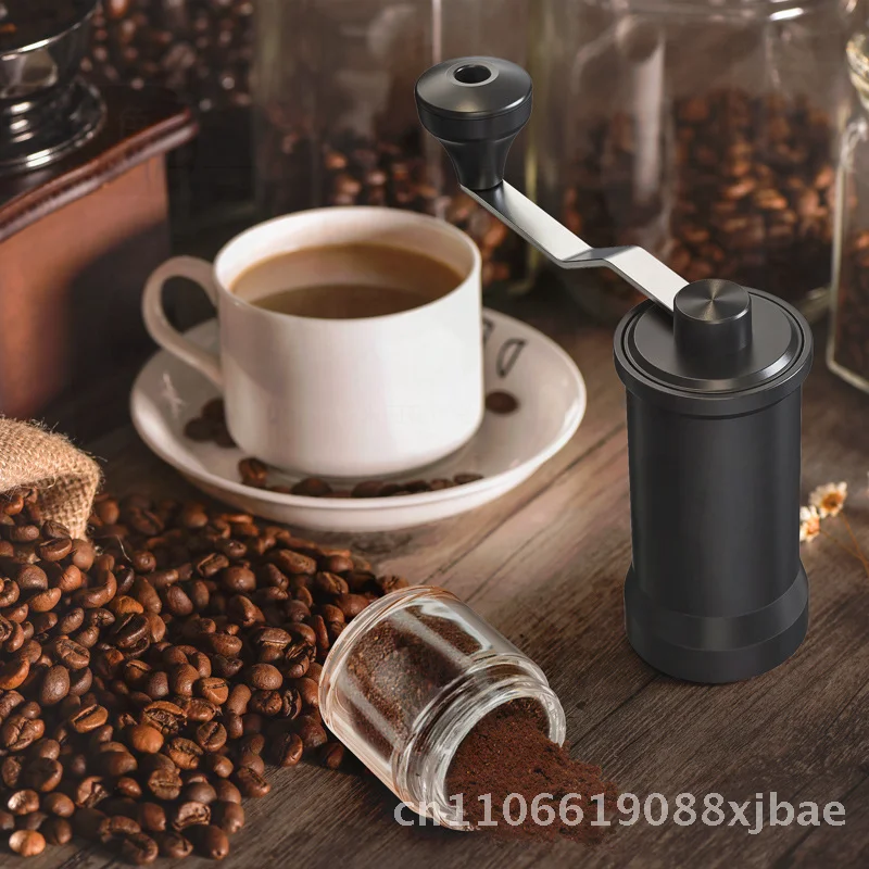 

Ручная кофемолка, кофемолка для зерен, керамическая шлифовальная головка, черная ручная кофемашина, современный минималистичный стиль