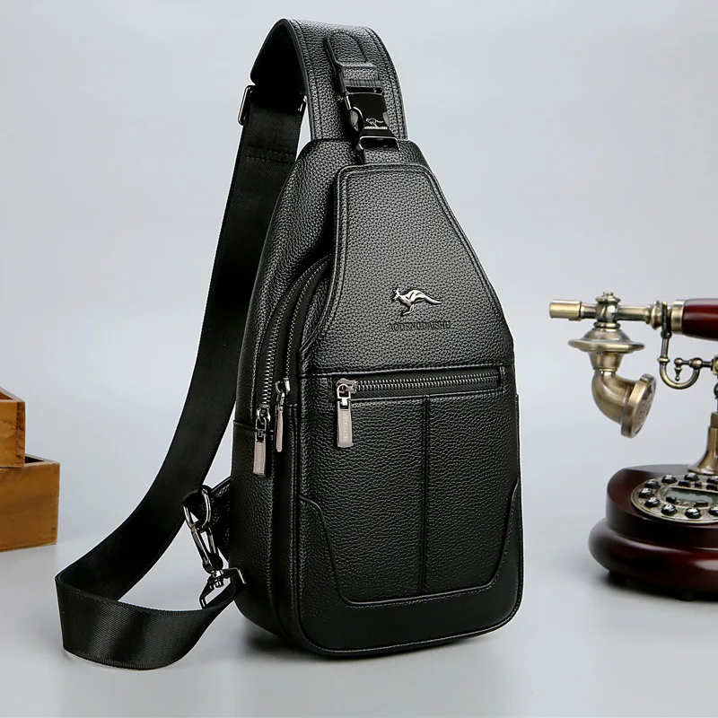Men's Chest Bag Autumn Winter New Large Capacity Business Casual Portable USB Backpack