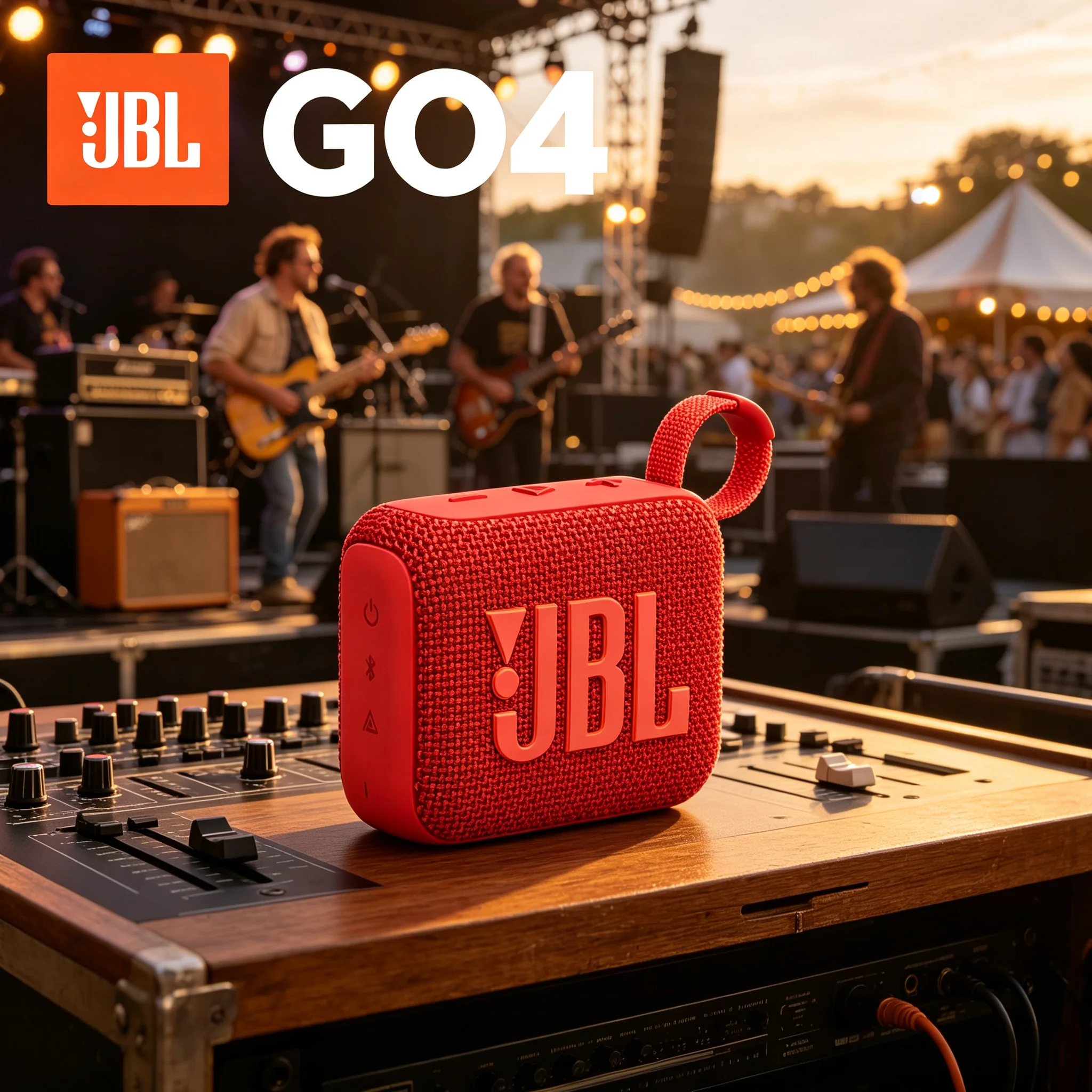 JBL GO4 Compact Bluetooth Speaker Multi-point Connection Auracast Technology Lightweight Carry Loop Travel Stereo Sound