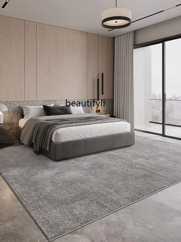 Bedroom bedside blanket light luxury high-end seating and sleeping thickened dirt-resistant and silent room carpet is simple