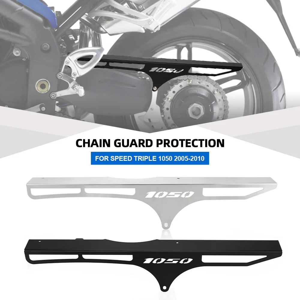 

For Speed Triple 1050 2005-20006-2007-2008-2009-2010 Motorcycle CNC Aluminum Rear Chain Cover Sprocket Chain Belt Guard