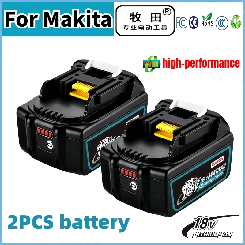 2024 Rechargeable Li-ion Battery For Makita 18V 6000mAh 8Ah 12Ah Power Tools with LED Replacement BL1860B BL1830 BL1850 LXT-400