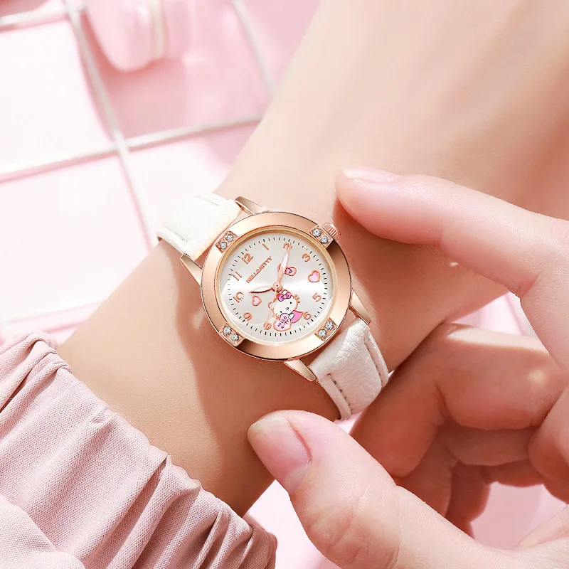 Rose Gold Diamond Strap Watch for Teen Girls  Alloy Quartz Watch Wholesale Cross Supply
