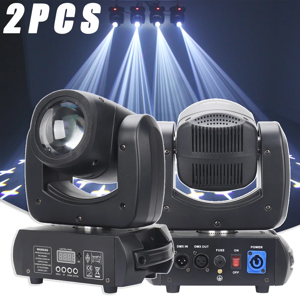 led moving head stage light effect ponto de feixe 18 prisma dmx512 clube ktv disco dj iluminacao do partido natal casamento pcs 100w 01