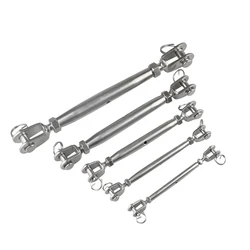 304 Stainless Steel Marine Closed Body Jaw Turnbuckle M5 M6 M8 M10 M12 M14 M16 for Rigging Screw Jaw Barrel Strainers