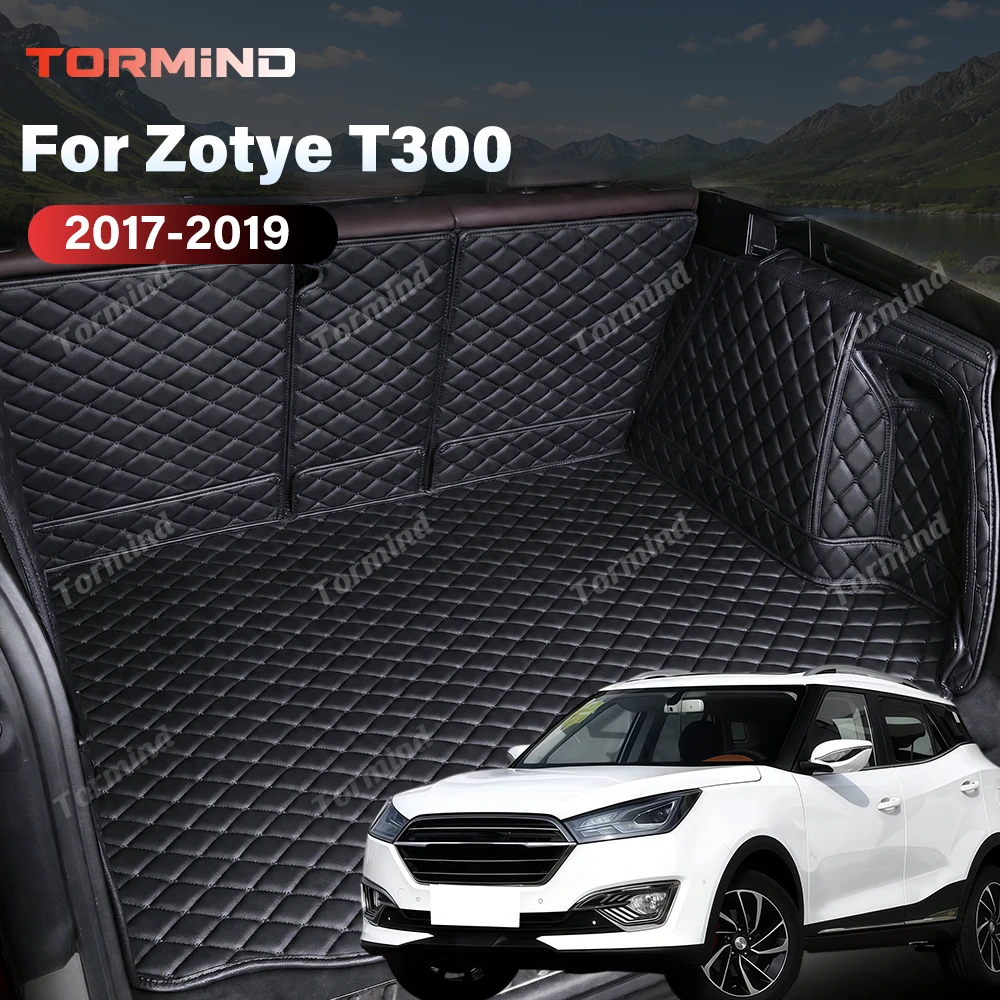 Tormind For Zotye T300 2017 2018 2019 Car Trunk Mats Carpet Cargo Liner Car Backrest Pad Interior Accessories Protector