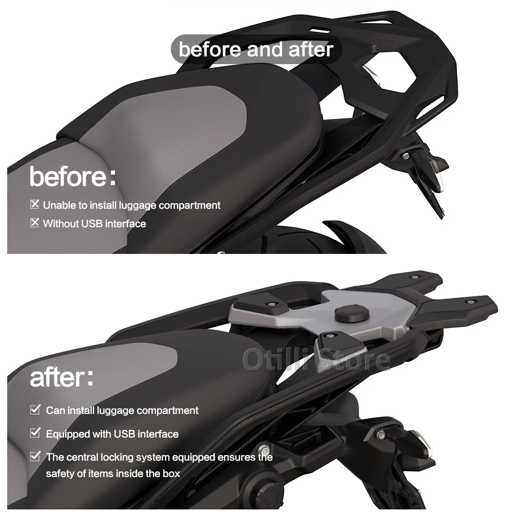

New Rear Luggage Rack Carrier Motorcycle Tail Case Bracket Durable Parts For BMW R 1300 GS GS1300 R1300GS 2025 2024 2023