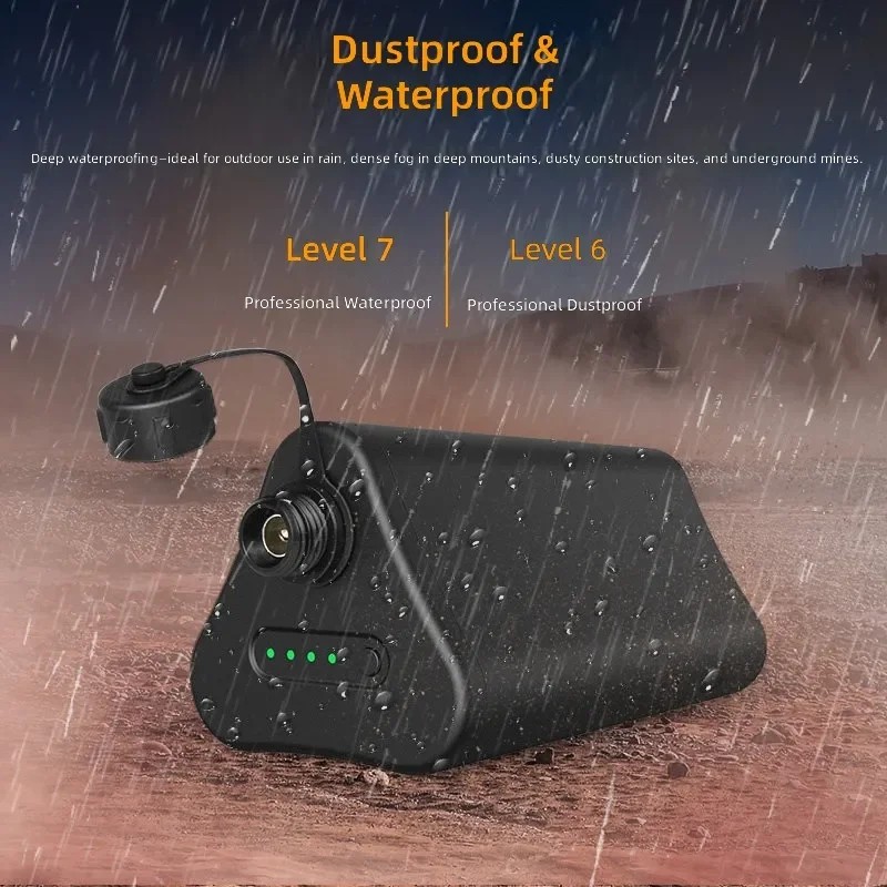 12V Waterproof Lithium Battery IP67 Small Size Outdoor Portable Power Supply for Audio Hernia Light with 18650 Cells
