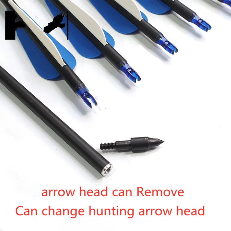 Compound/Recurve Bow and Arrow Archery Hunting bow  6/12/24/36 Pcs Spine 500 Mixed Carbon Arrow 30 Inches Diameter 8 mm for