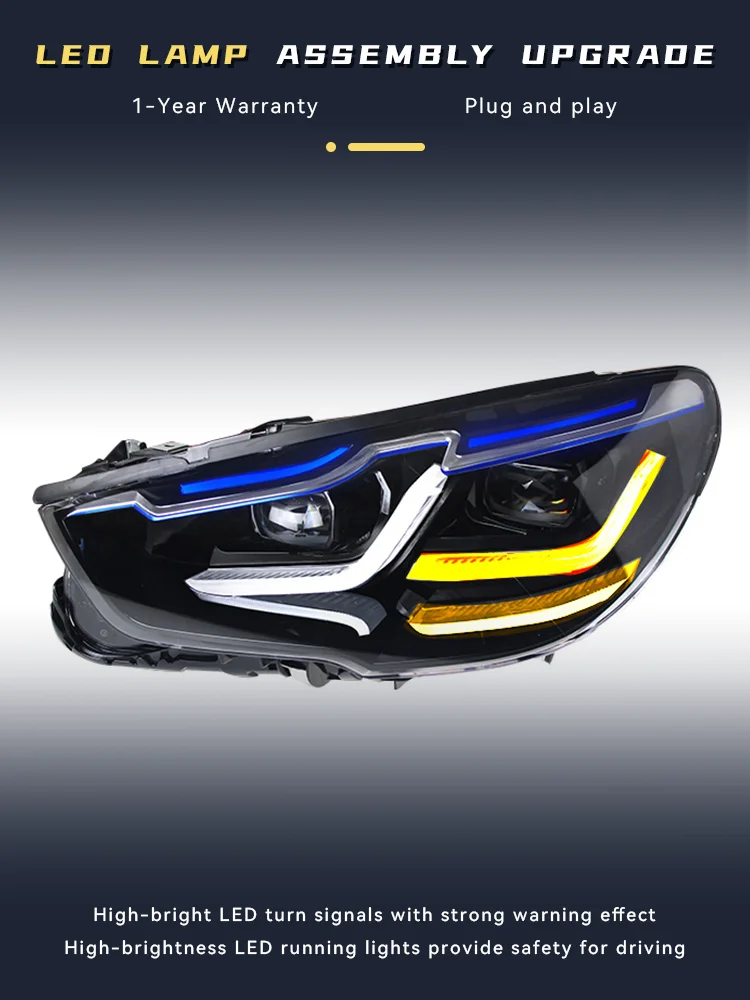 

Headlight For BMW 5 Series GT F07 2010-2017 Car Assembly Modified Full LED Design DRL Projection Lens Front Lamp Accessories