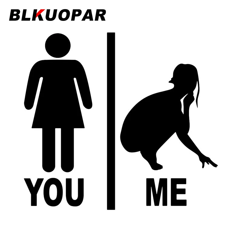

BLKUOPAR You Vs Me Car Sticker Waterproof Creative Sunscreen Decoration Fashionable Occlusion Scratch JDM Car Door Protector