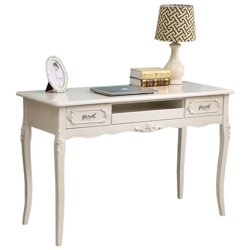 

European computer desk desktop home pastoral desk study desk modern minimalist desk solid wood dresser white