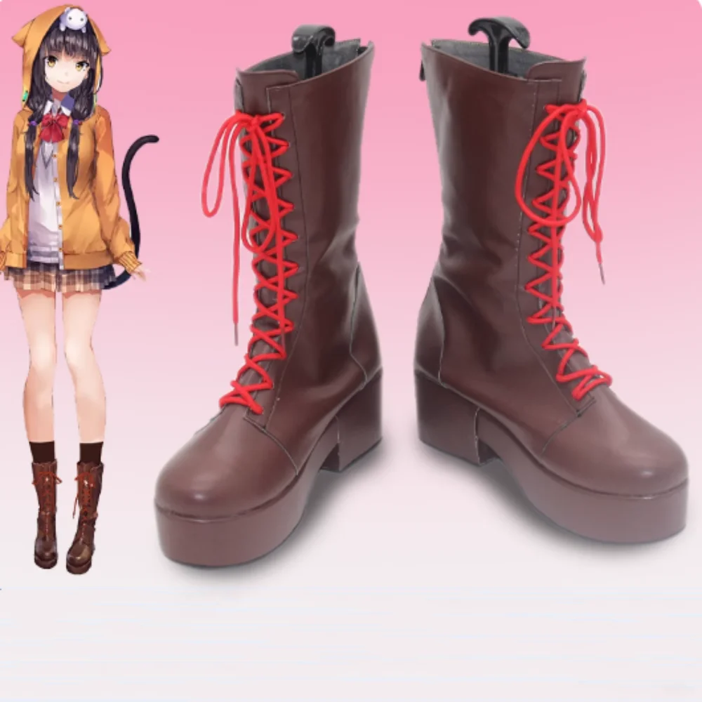 

Asakura Karen HEAVEN BURNS RED Cosplay Shoes Boots Game Anime Party Halloween RainbowCos0 W5068