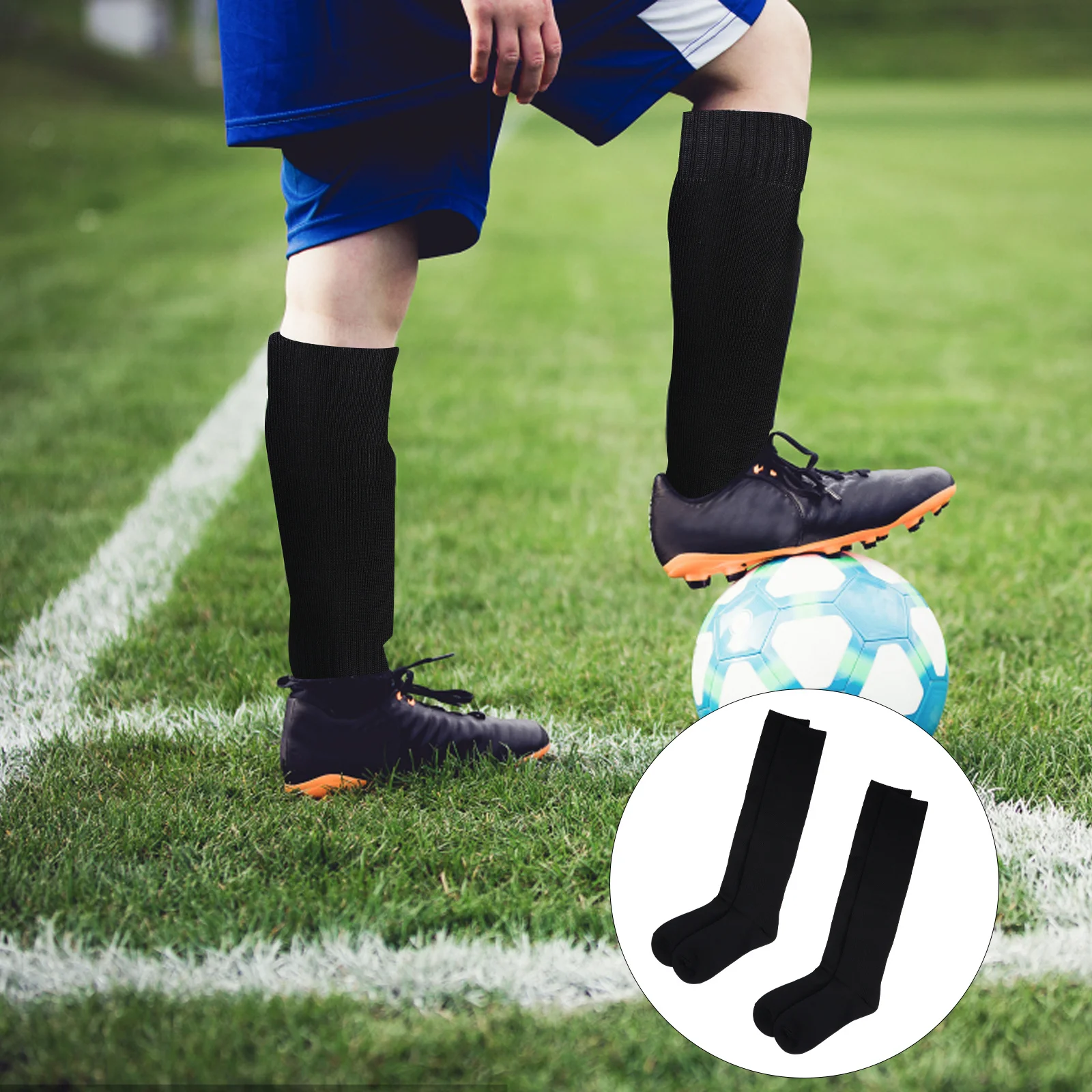 

3 пары футбольных носков до колена, футбольные чулки, дышащие эластичные спортивные носки для мужчин, бег, баскетбол, упражнения