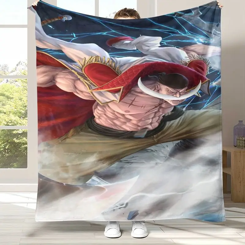 3D Anime Zoro One P-Piece Straw Hat Pirates Soft Flannel Throw Blanket,Cozy Warm Blanket for Bed,Sofa,Living Room,Picnic,Camping