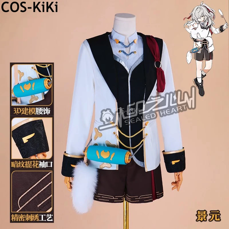 

COS-KiKi Honkai: Star Rail Jing Yuan Game Suit Handsome Uniform Cosplay Costume Halloween Carnival Party Role Play Outfit