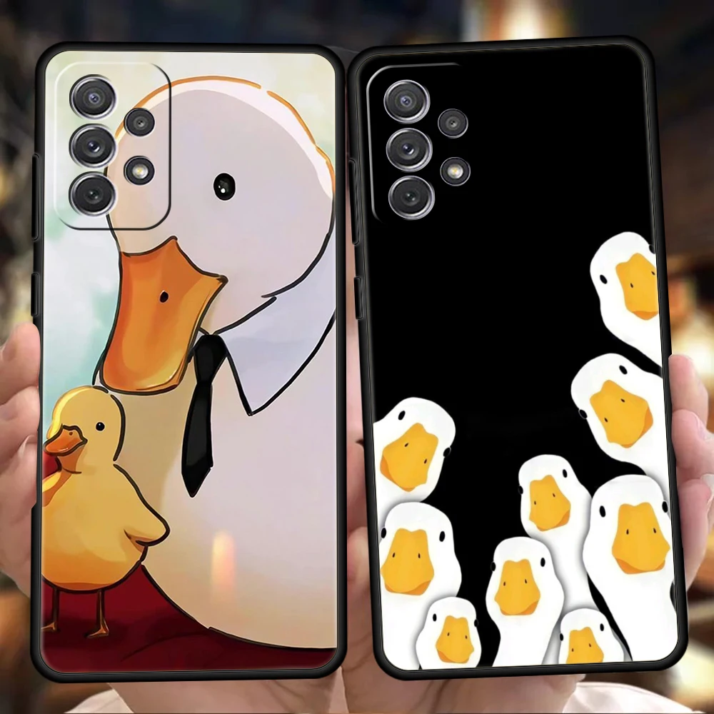 

Cartoon Cute Goose Game Phone Case for Samsung Galaxy A15 A14 A25 A54 A34 A51 A71 A72 A73 A32 A52 A52S A31 A41 5G Soft Shell Bag