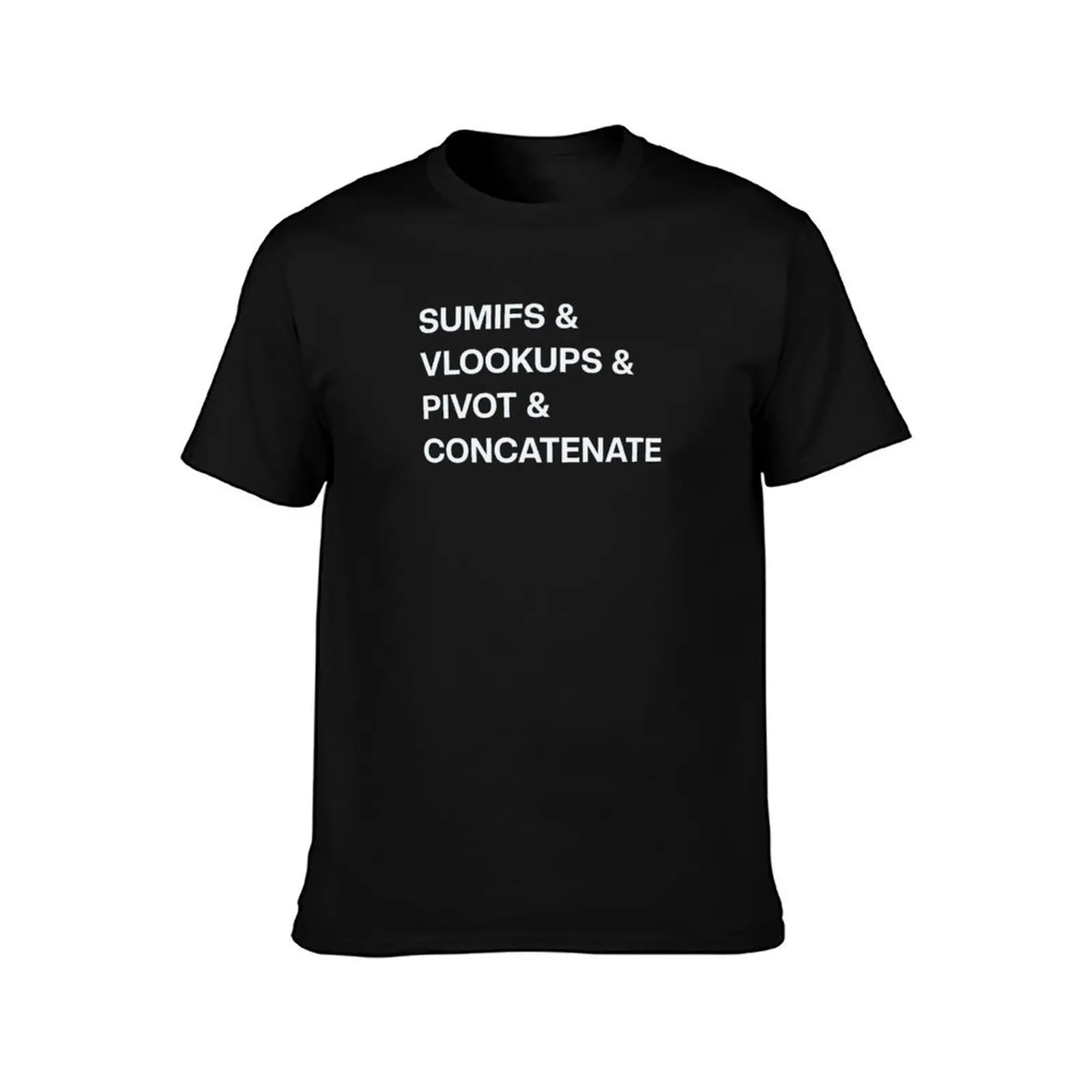 Excel Formulas List T-Shirt, Vintage Retro Graphic Tee, Unisex Summer Casual Streetwear Top