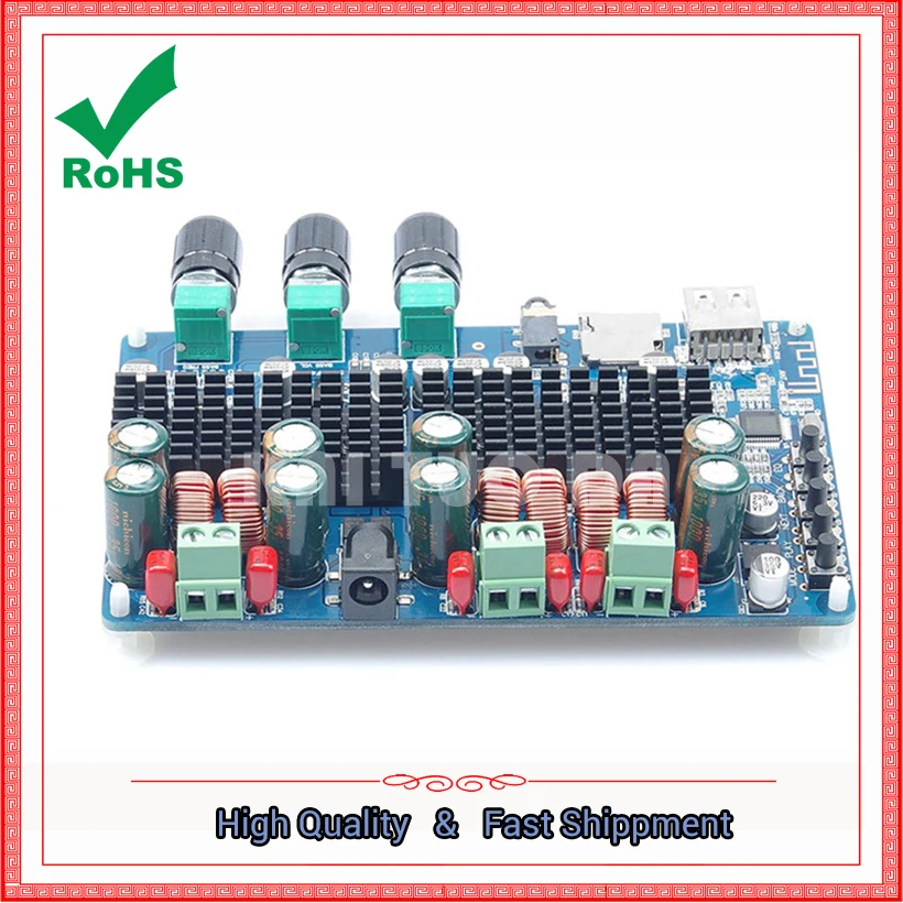 Bluetooth-compatible USB TF Decoding 2.1-channel Digital Amplifier Board 2.1 Digital Amplifier Module Board