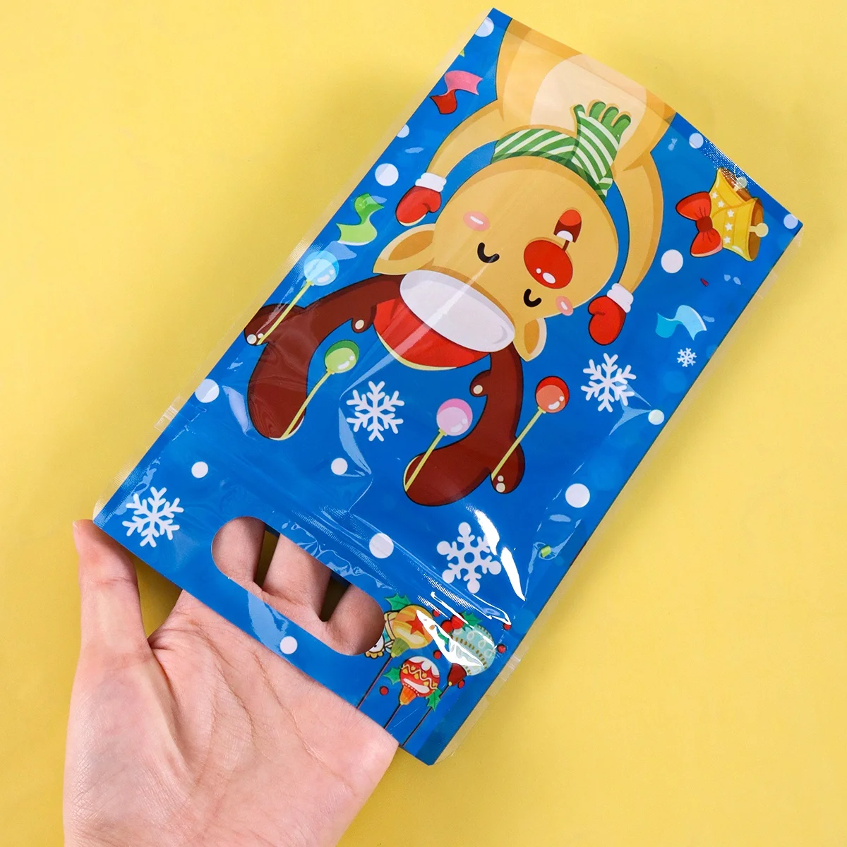 10/20 Stück Frohe Weihnachten Geschenktüten, niedliche Weihnachtsmann- und Weihnachtsbaum-Motiv, wiederverschließbare Leckerli-Beutel mit Reißverschluss, Neujahrs- und Weihnachtsdekoration für Zuhause – Detail 5