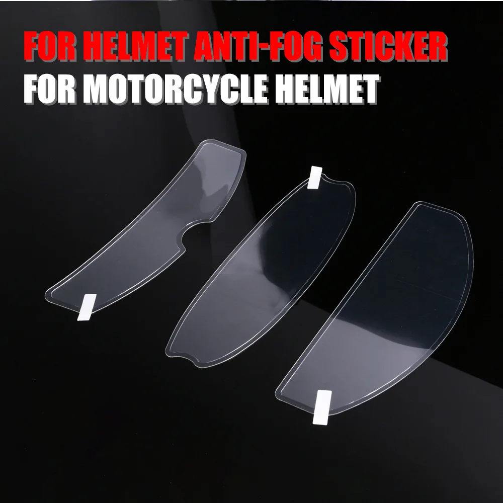 Universal Motocicleta Full Face Capacete Escudo, Anti Fog Film, Clear Fog Resistant, Rainproof, Fit para a maioria dos capacetes