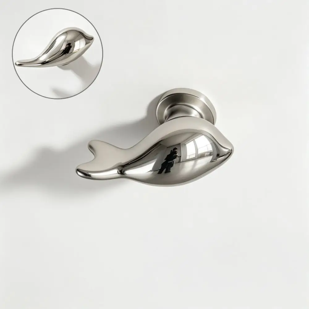 Minimalist Titanium Silver Furniture Handle French Retro Zinc Alloy Drawer Knob For Cabinet Wardrobe Closet Door Hardware Pull