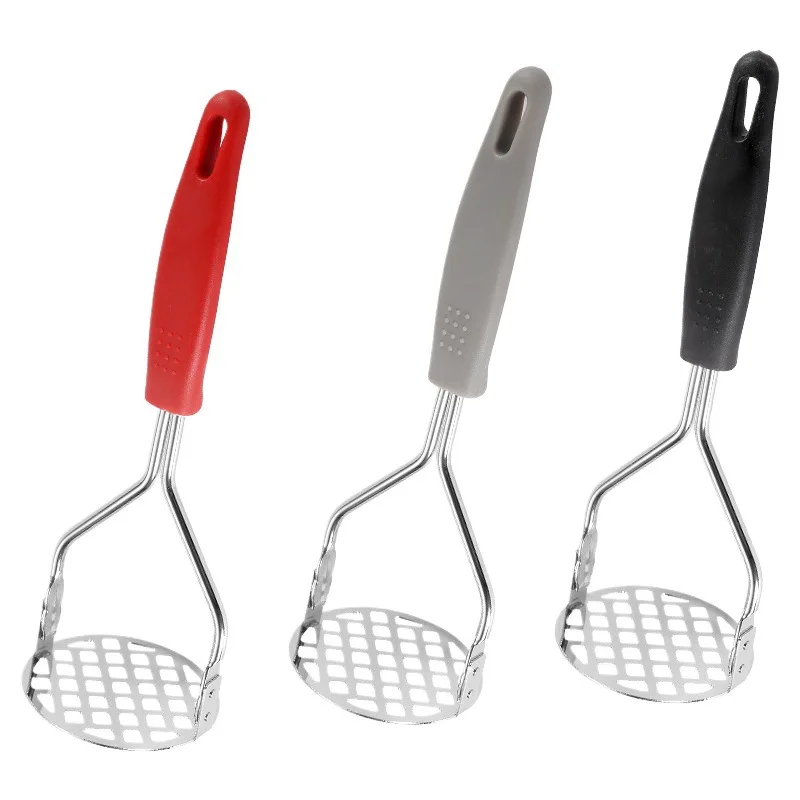 Stainless Steel Potato Masher Manual Fruit Vegetable Pressure Mud Machine Kitchen Children Food Crusher Complementary Gadget