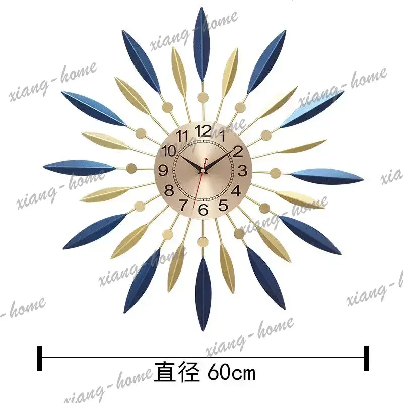 PG Nordic Metal Wall Art Wall Clocks Vintage Interior Bedrooms Design Silent Creative Wall Watch Fashion Simple Saat Home Decor