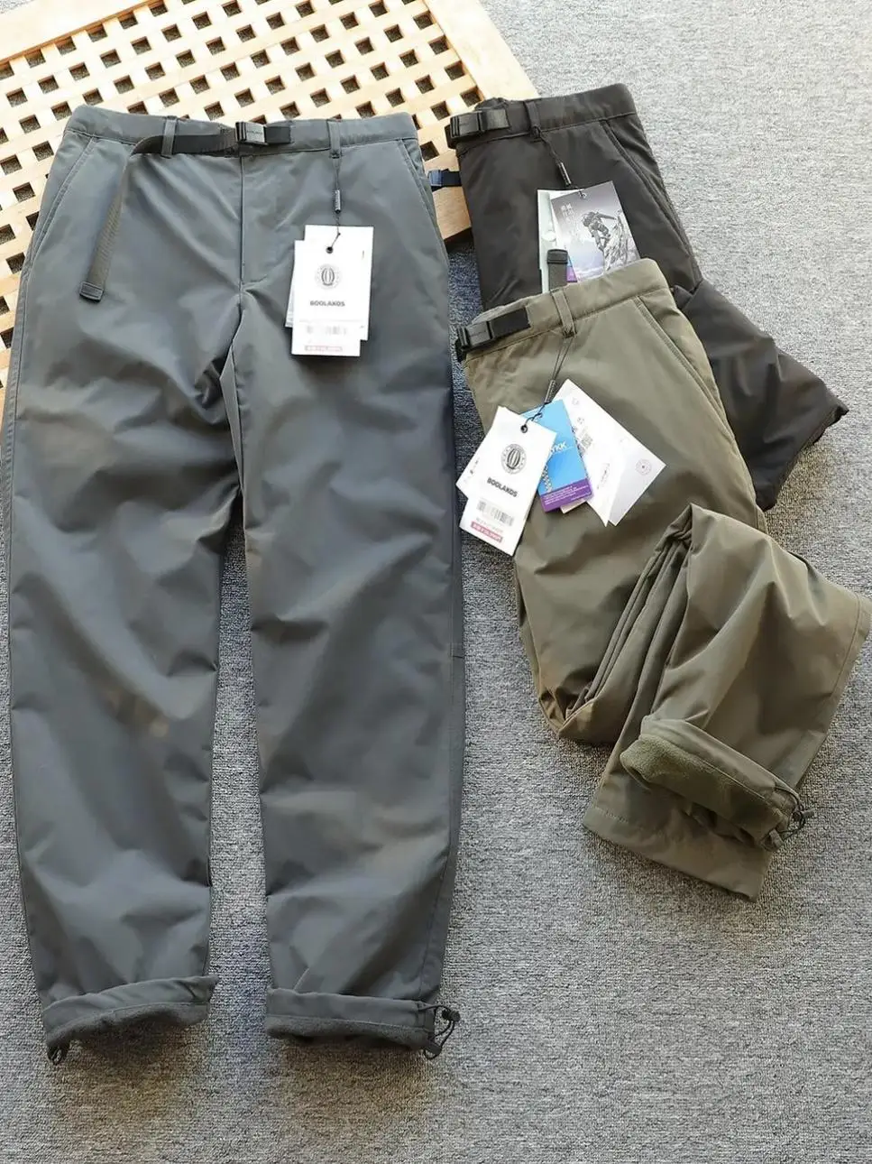 

Thiened Fce Softell Trousers Men's Casual Straight Leg Windproof Waterproof Outdoor Sports Faionable Winter Pants