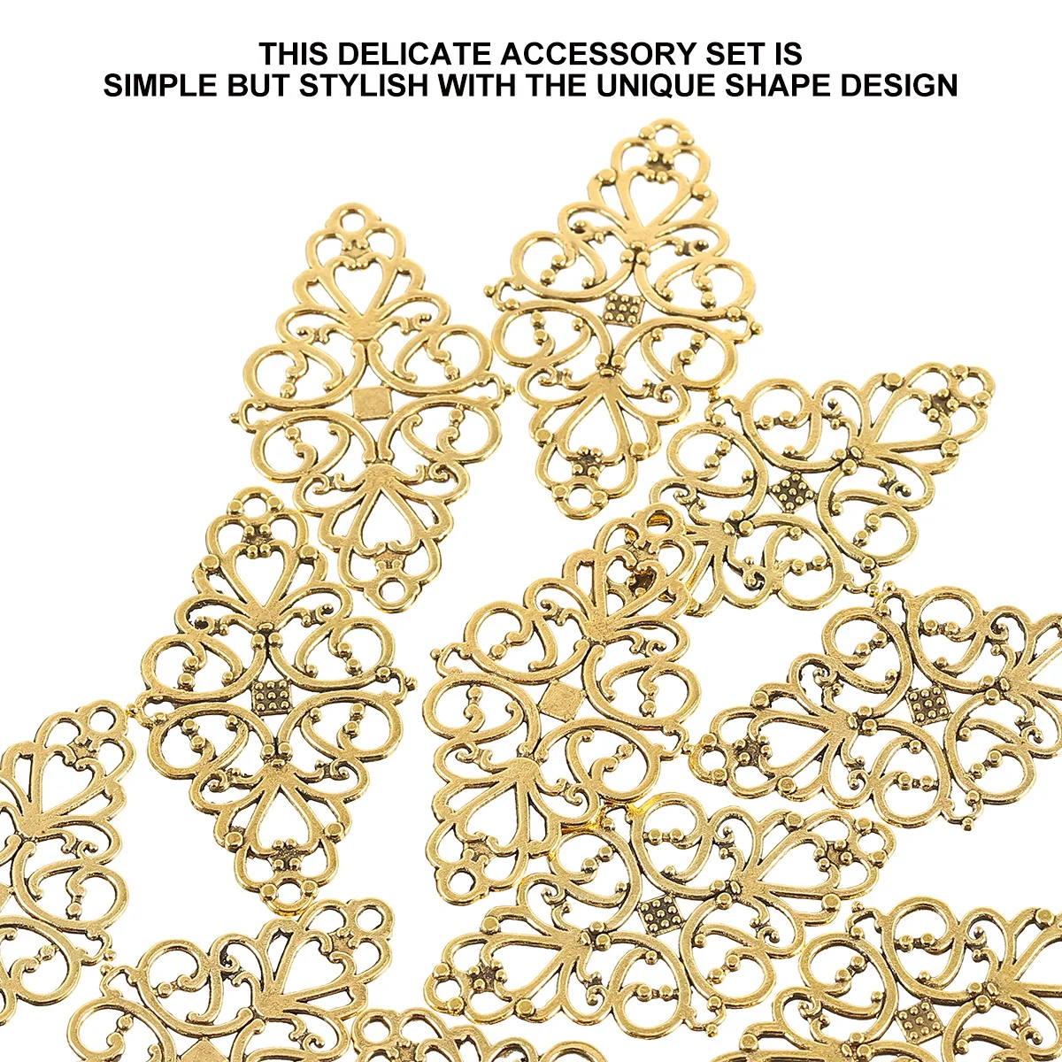 

40 шт. винтажных металлических подвесок из сплава, полые, для изготовления украшений своими руками, для ожерелий, металлические шармы, материалы для рукоделия, ювелирные принадлежности