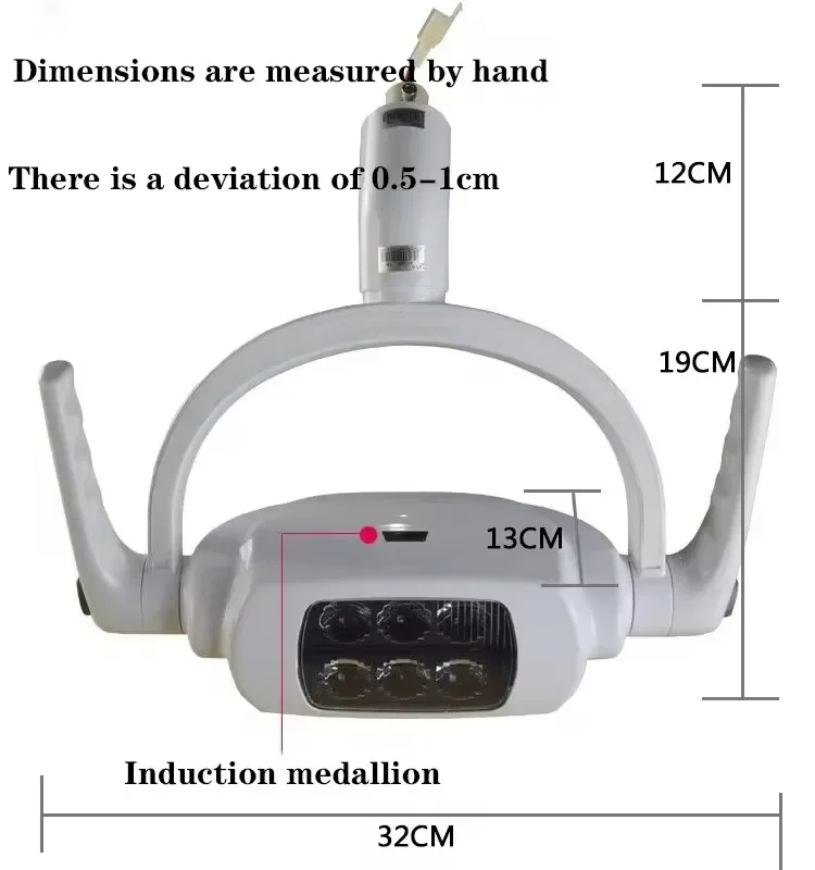 A Medical Equipment Chair Spare Part 6 LED Orals \Operations Lamp 22Mm /26MM Inductions Lamp For Dentals Unit Chair