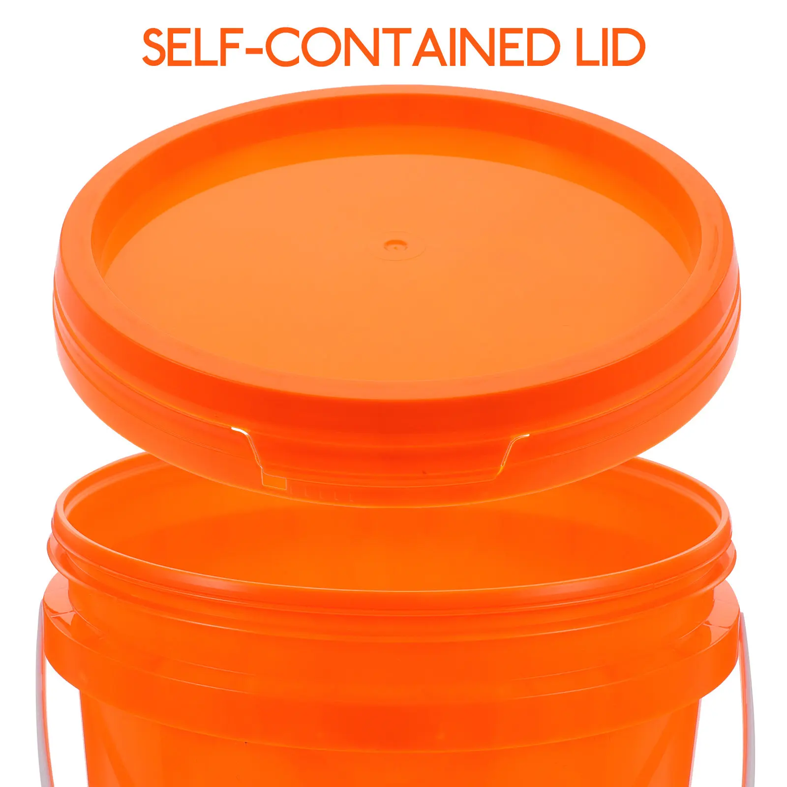 Sturdy Food Grade Paint Bucket Thick Plastic Painting Container with Ergonomic Carry Handle Airtight Lid for Paint Storage Art