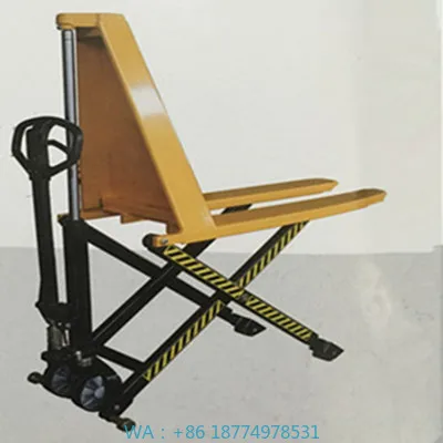 Truck Hand Hydraulic Truck with High Lift Features New 1000kg/1500kg Manual Scissor High Lift Pallet Forklift